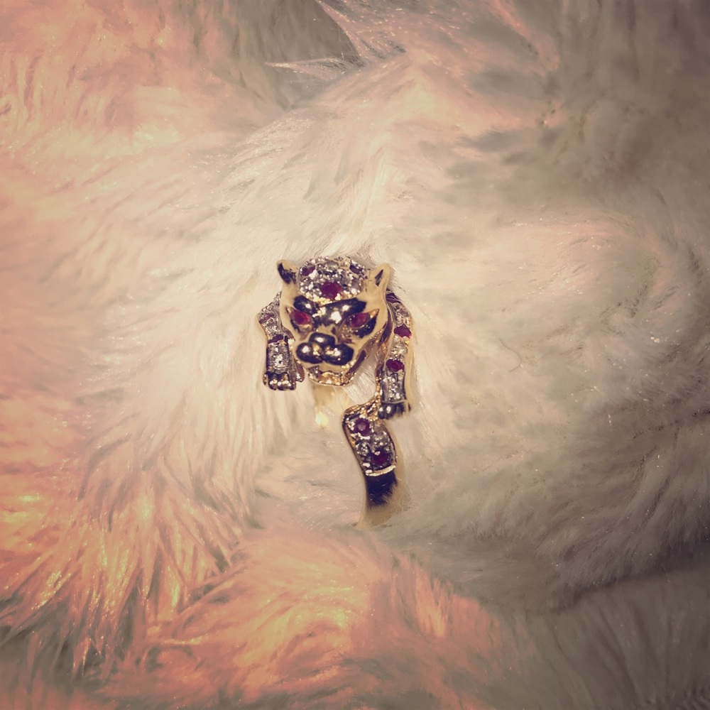 panther/cougar ring 14k